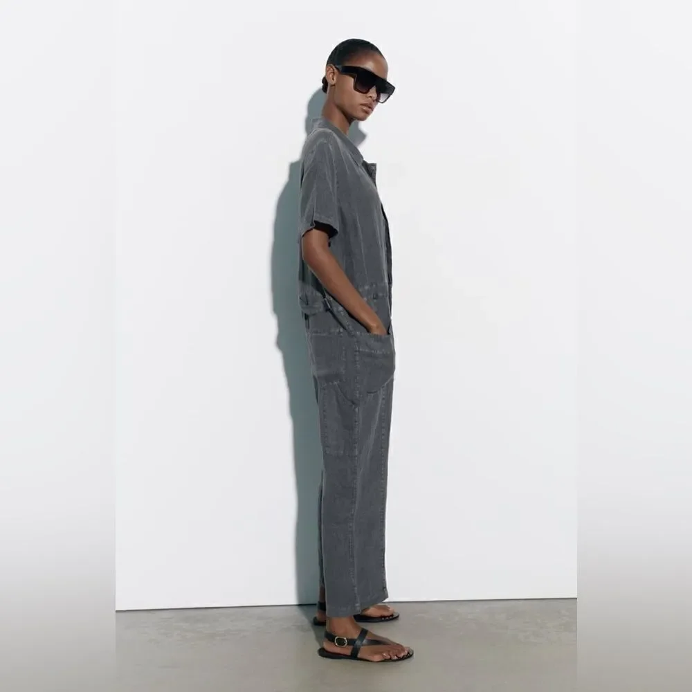 100% LINEN Zara Jumpsuit